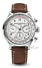 Baume & Mercier Capeland Steel White Dial Leather