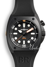 Bell & Ross Marine Sort/Gummi �44 mm