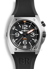 Bell & Ross Marine Sort/Gummi �44 mm