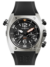 Bell & Ross Marine Sort/Gummi �44 mm