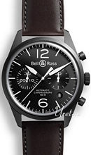 Bell & Ross Vintage Sort/Læder Ø41 mm Bell & Ross Vintage Sort/Læder Ø41 mm
