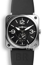 Bell & Ross Aviation Sort/Gummi 39x39 mm