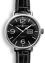 Bell & Ross Vintage Sort/Læder Ø45 mm Bell & Ross Vintage Sort/Læder Ø45 mm