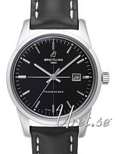 Breitling Transocean Black Dial Leather Breitling Transocean Black Dial Leather
