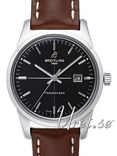 Breitling Transocean Black Dial Leather Breitling Transocean Black Dial Leather