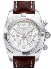 Breitling Chronomat B01 Silver Dial Leather