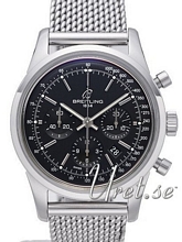 Breitling Transocean Chronograph Black Dial Bracelet