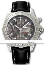 Breitling Chronomat Grey Dial Leather Strap Breitling Chronomat Grey Dial Leather Strap