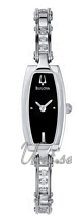 Bulova Crystals Ladies Black Dial Bulova Crystals Ladies Black Dial