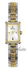 Bulova Crystals Ladies Two Tone White Dial Bulova Crystals Ladies Two Tone White Dial