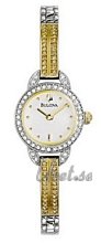 Bulova Crystals Ladies Two Tone White Dial Bulova Crystals Ladies Two Tone White Dial