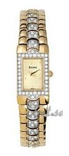 Bulova Crystals Ladies Gold Tone Creme Dial Bulova Crystals Ladies Gold Tone Creme Dial