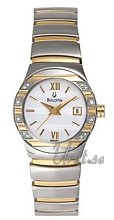 Bulova Diamonds Ladies Two Tone MOP Dial
