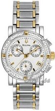 Bulova Marine Star Ladies Chronograph Diamond Two Tone Silver Di Bulova Marine Star Ladies Chronograph Diamond Two Tone Silver Di