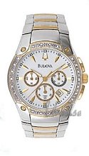 Bulova Diamonds Two Tone Chronograph White Dial Bulova Diamonds Two Tone Chronograph White Dial
