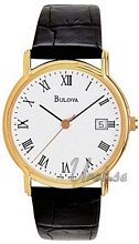 Bulova Straps Gold Tone White Dial