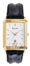 Bulova Straps Gold Tone White Dial