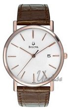 Bulova Straps Gold Tone White Dial