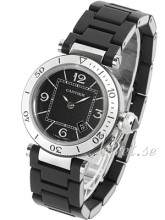 Cartier Pasha Seatimer Lady Black Dial Steel/Rubber Bracelet Cartier Pasha Seatimer Lady Black Dial Steel/Rubber Bracelet
