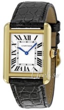 Cartier Tank Solo Silver Dial Croco Strap