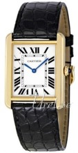 Cartier Tank Solo Silver Dial Croco Strap