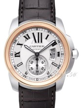 Cartier Calibre de Cartier Silver Dial Croco Strap
