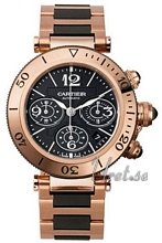 Cartier Pasha Seatimer Rose Gold Black Dial Cartier Pasha Seatimer Rose Gold Black Dial