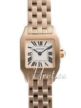 Cartier Santos Dumont Silver Dial Rose Gold Bracelet Ladies