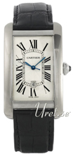 Cartier Tank Americaine Gold XL White Gold Silver Dial