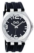 Dolce & Gabbana D&G Carson Black Dial Rubber Strap