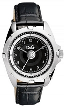 Dolce & Gabbana D&G Chalet Black Dial Leather