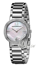 Emporio Armani Hvid/St�l �29.5 mm