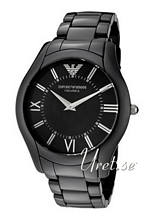Emporio Armani Super Slim Sort/Keramisk Ø43 mm Emporio Armani Super Slim Sort/Keramisk Ø43 mm