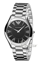 Emporio Armani Super Slim Sort/St�l �35 mm
