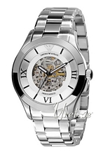 Emporio Armani Meccanico Sølv/Stål Ø44 mm Emporio Armani Meccanico Sølv/Stål Ø44 mm
