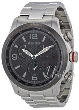 Gucci 126 XL Sort/Stål Ø44.00 mm Gucci 126 XL Sort/Stål Ø44.00 mm