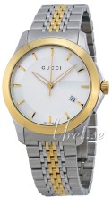 Gucci 126 MD Sølvfarvet/Gul guldtonet stål Ø38.00 mm Gucci 126 MD Sølvfarvet/Gul guldtonet stål Ø38.00 mm