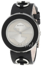 Gucci 129 MD Sølvfarvet/Læder Ø35.00 mm Gucci 129 MD Sølvfarvet/Læder Ø35.00 mm
