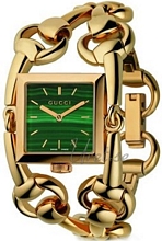 Gucci Signoria Medium Yellow Gold Green Dial