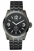 Guess Zoom Sort/Stål Ø45 mm Guess Zoom Sort/Stål Ø45 mm