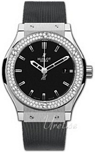 Hublot Classic Fusion Diamonds Sort/Gummi �45 mm