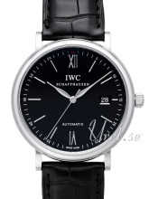 IWC Portofino Black Dial Croco Strap