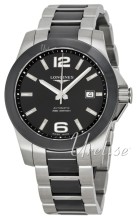 Longines Conquest Ceramic Bezel Black Dial Steel/Ceramic Bracele Longines Conquest Ceramic Bezel Black Dial Steel/Ceramic Bracele