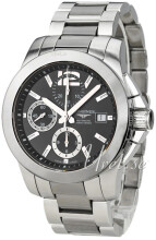 Longines Conquest Chronograph Ceramic Bezel Grey Dial Steel/Cera Longines Conquest Chronograph Ceramic Bezel Grey Dial Steel/Cera