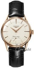 Longines Heritage Flagship White Dial Croco Strap