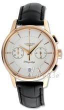 Longines Heritage Flagship Silver Dial Leather Pink Gold
