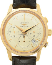 Longines Heritage Silver Dial Croco Strap Brown