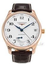 Longines Master Silver Dial Croco Strap Brown
