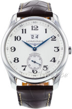 Longines Master Silver Dial Croco Strap Brown
