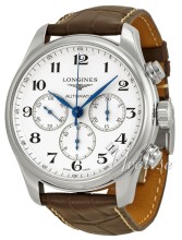 Longines Master Silver Dial Croco Strap Brown